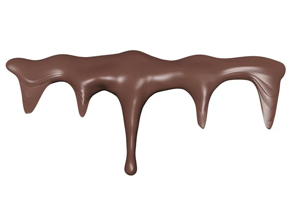 Gotas Chocolate Renderizado — Foto de Stock