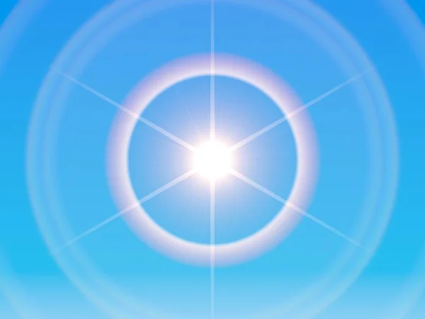 Sun Lens Flare Rendering — Stock Photo, Image