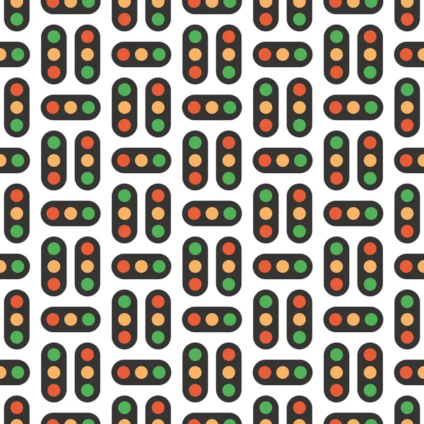 Traffic light seamless pattern — Stock Vector