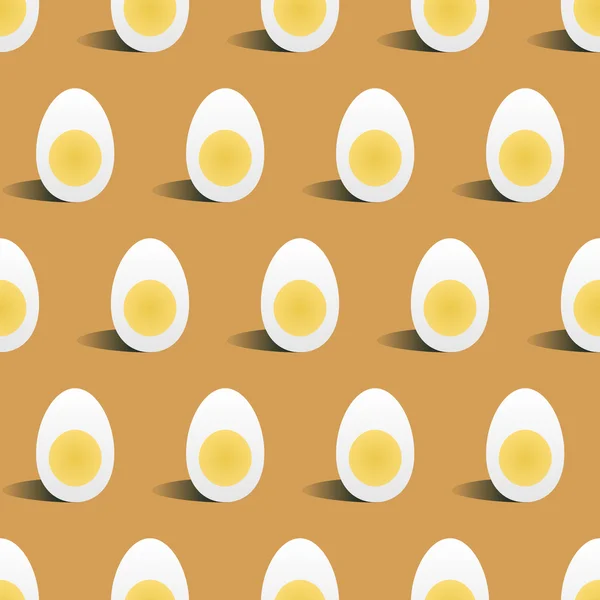 Pocięte jajka na twardo z żółtka wzór — Wektor stockowy