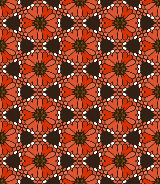 Червона макова квітка абстрактний сад квітковий безшовний візерунок — стоковий вектор