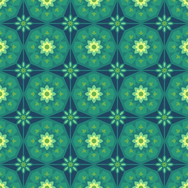 Patrón inconsútil azulejo islámico ornamental — Vector de stock