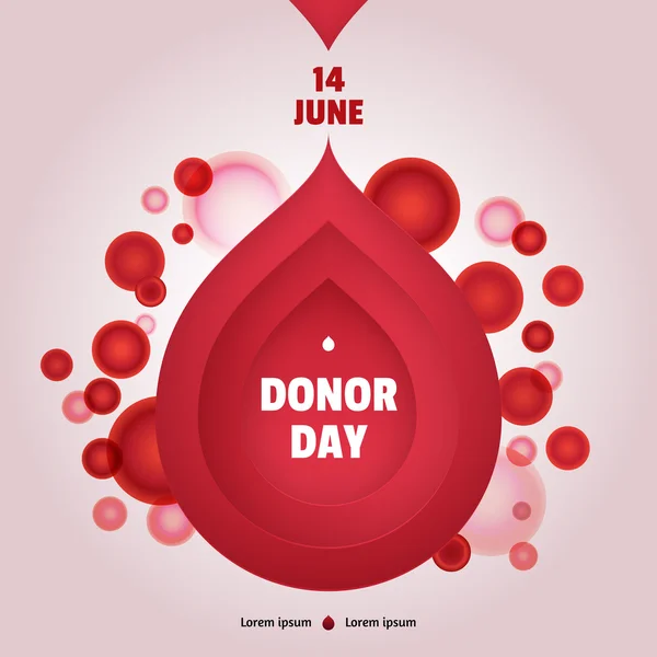Journée mondiale des donateurs concept médical affiche — Image vectorielle