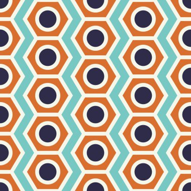 Vintage kalem son 1970'ler tarzı seamless modeli geometrik şekiller. Web, baskı ve kitap tasarımı, ev dekor, moda Tekstil, duvar kağıdı için kullanılabilir.
