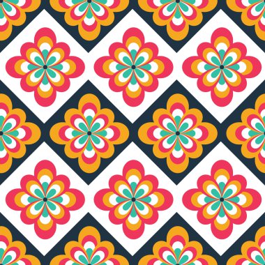 Çiçek süslemeleri ile Seamless halk modeli. Etnik Yazdır. Web, baskı ve kitap tasarımı, ev dekor, moda Tekstil, duvar kağıdı için kullanılabilir.