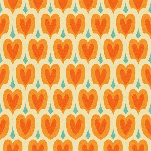 Vintage japan stylehearts seamless pattern — Stock Vector