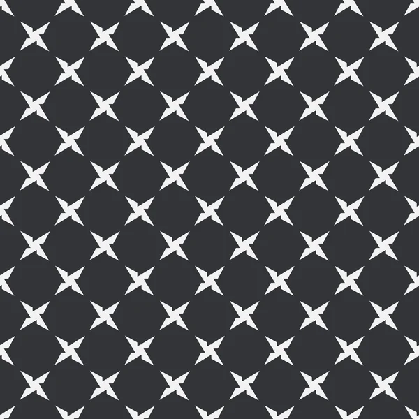 흑인과 백인 shuriken 원활한 패턴 — 스톡 벡터