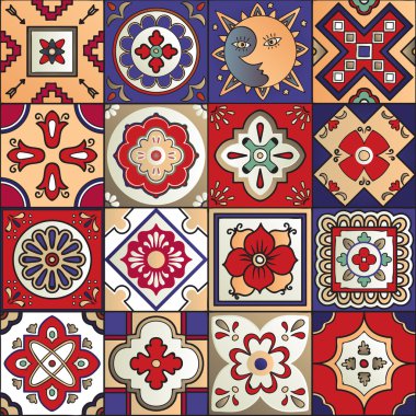 Talavera Meksika fayans seamless modeli