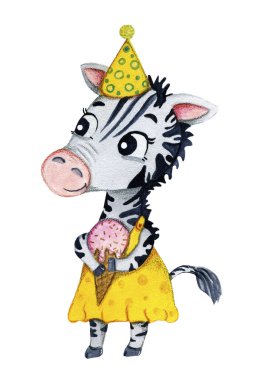 Zebra dondurmalı bir doğum günü partisinde