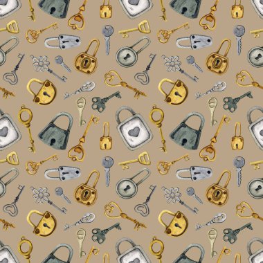 anahtarlı ve kilitli desen