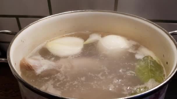 Abra Tapa Con Caldo Hirviendo Para Hacer Sopa Ramen — Vídeos de Stock