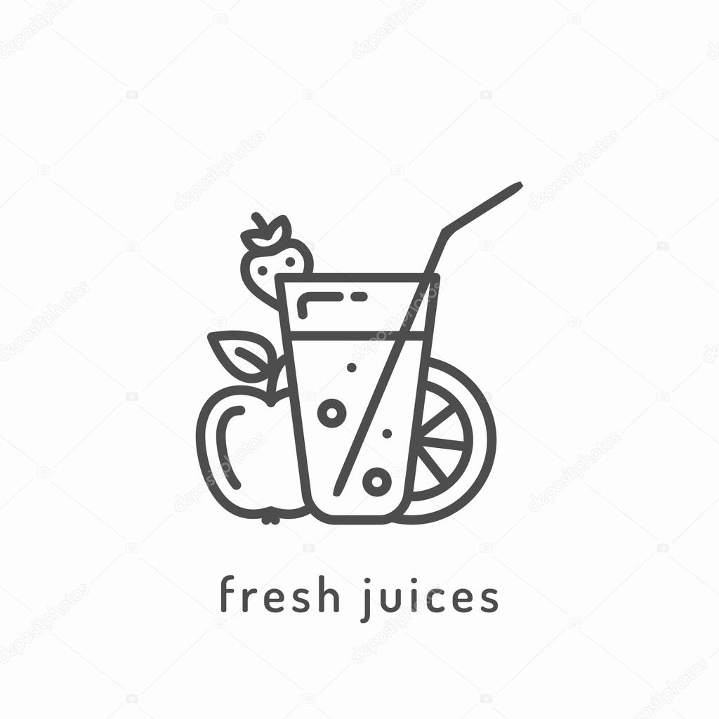 Fresh juices icons