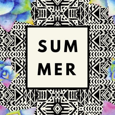 Yaz hipster boho şık tasarım