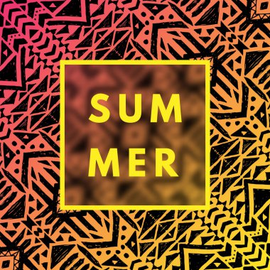 Yaz hipster boho şık tasarım