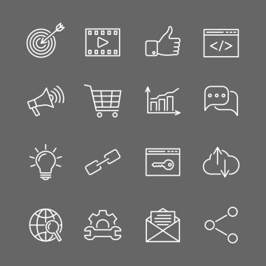 SEO Optimizasyon satır simgeler