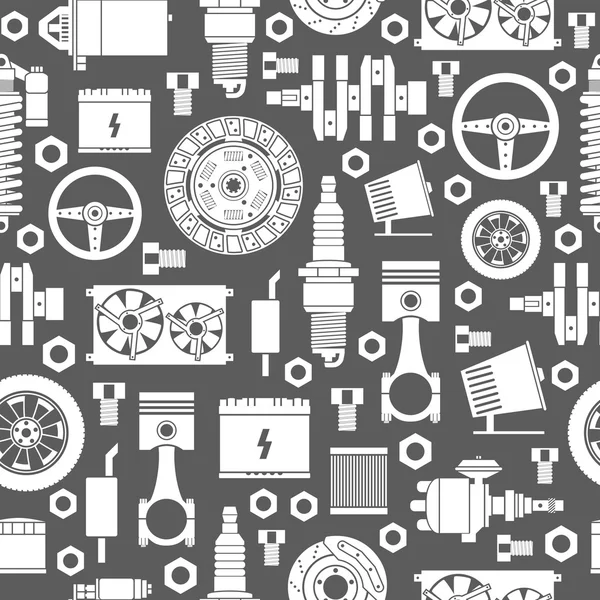 Auto onderdelen naadloze patroon — Stockvector