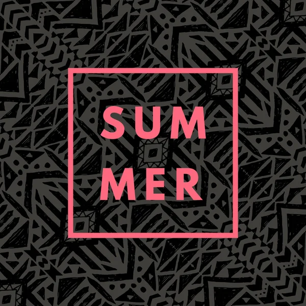 여름 hipster boho 세련 된 디자인 — 스톡 벡터