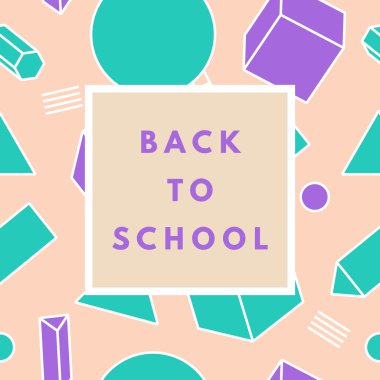 geri okul modern kartı