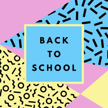 geri okul modern kartı