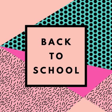 geri okul modern kartı