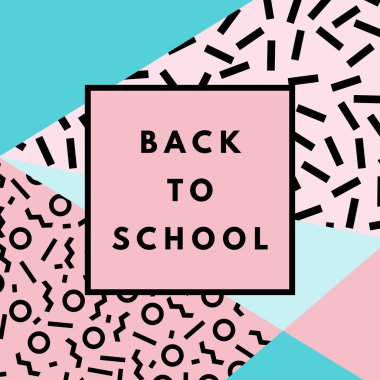 geri okul modern kartı