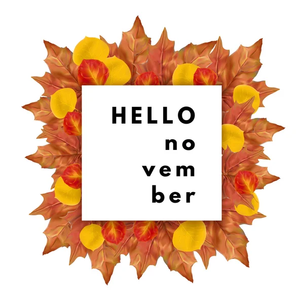 Design of autumn card — Stock Vector