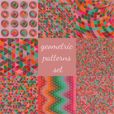 geometrik desenleri kümesi.