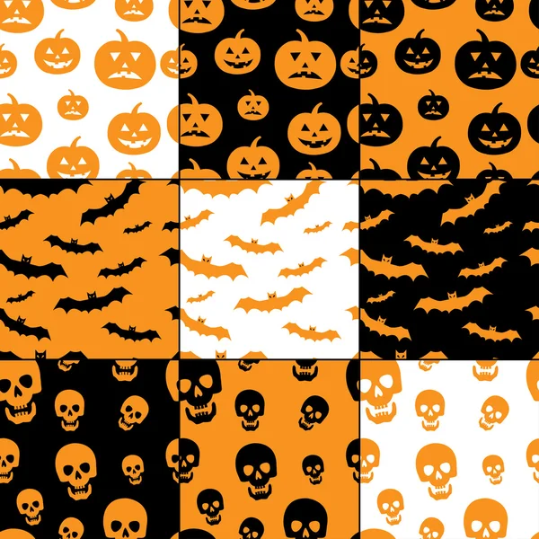 Modèles d'Halloween sans couture — Image vectorielle