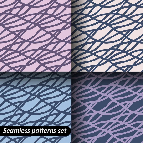 Seamless patterns set. — Stock Vector