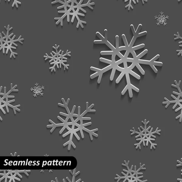 Snowflakes frontière transparente . — Image vectorielle