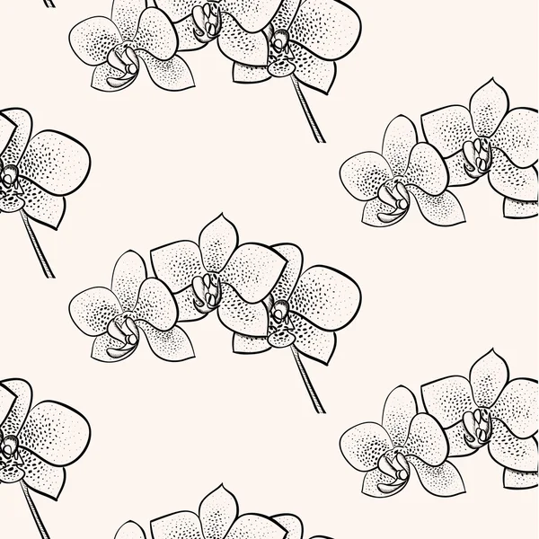 Ilustração floral com orquídeas . — Vetor de Stock