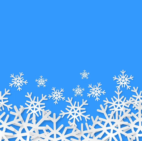 Snowflakes frontière transparente . — Image vectorielle