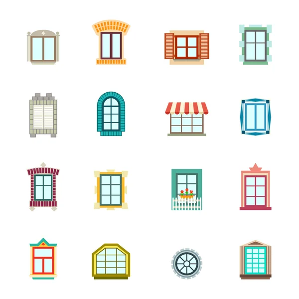 Set ventanas Vintage . — Vector de stock