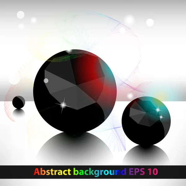 Abstracte geometrische achtergrond met ballen. — Stockvector