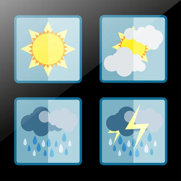 Weerspictogram ingesteld — Stockvector