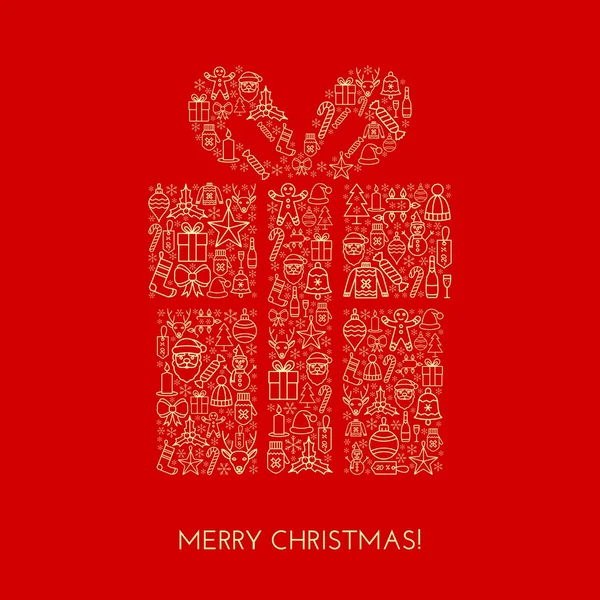 Greeting Christmas card — Stock Vector