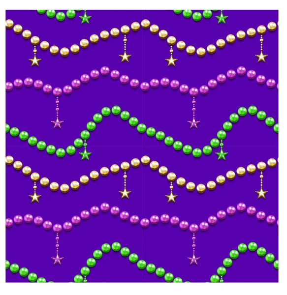 Mardi gras seamless pattern — Stock Vector