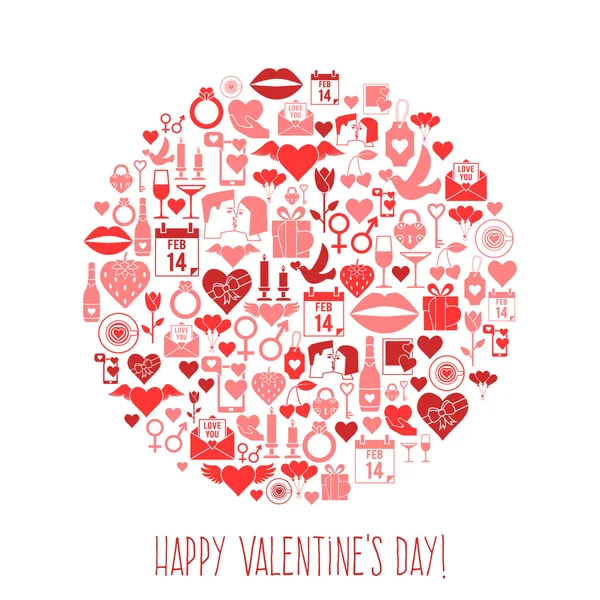 Valentines Day mosaic icons — Stock Vector