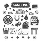 Hazardní ploché ikony nastavit