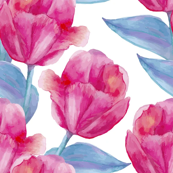 Blommönster med tulpaner — Stock vektor