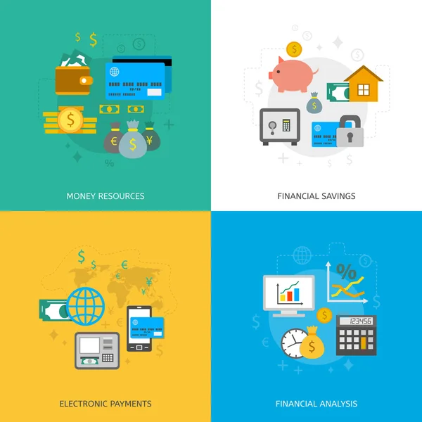 Finance and money icons — Stock Vector