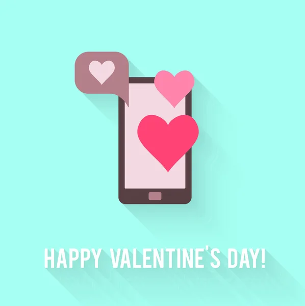 Tarjeta de felicitación día de San Valentín — Vector de stock