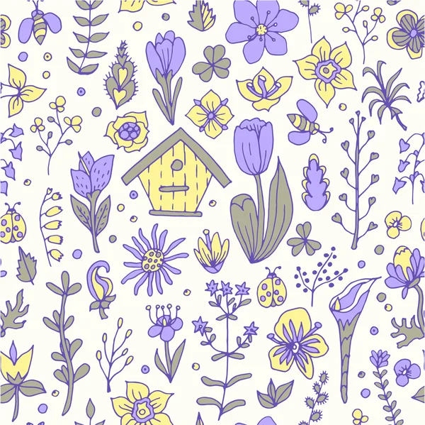 Motif de printemps floral — Image vectorielle