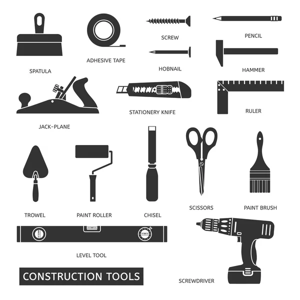 Conjunto de ferramentas de construção — Vetor de Stock