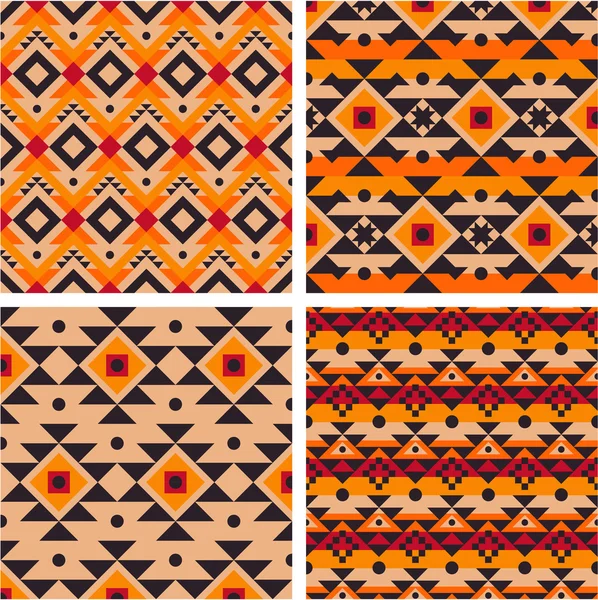 Tribal seamless patterns — Stock Vector