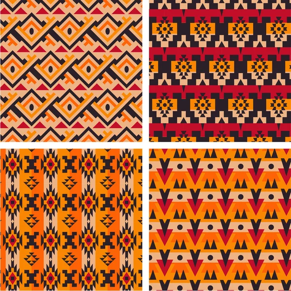 Tribal seamless patterns — Stock Vector