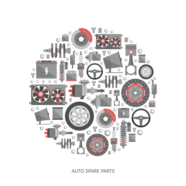 Set of auto spare parts — Stock Vector