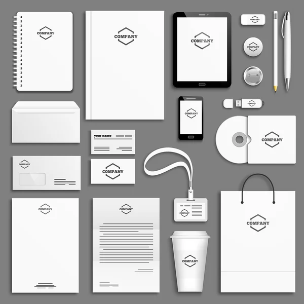 Corporate identity template set. — Stock Vector