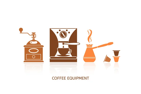 Coffee icons set in minimalistic style — Stock Vector