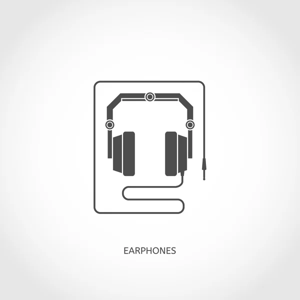 Auriculares musicales modernos — Vector de stock